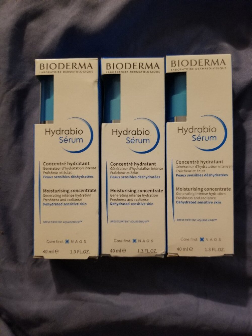 Lot of 3 New Bioderma Hydrabio Serums, NIB, 1.3 fl oz each, Expires 12/26+